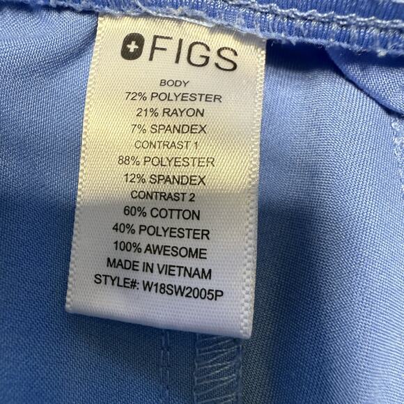 FIGS Zamora Jogger Scrub Pants Blue Pull On Drawstring W18SW2005 Women’s Medium - Picture 5 of 8